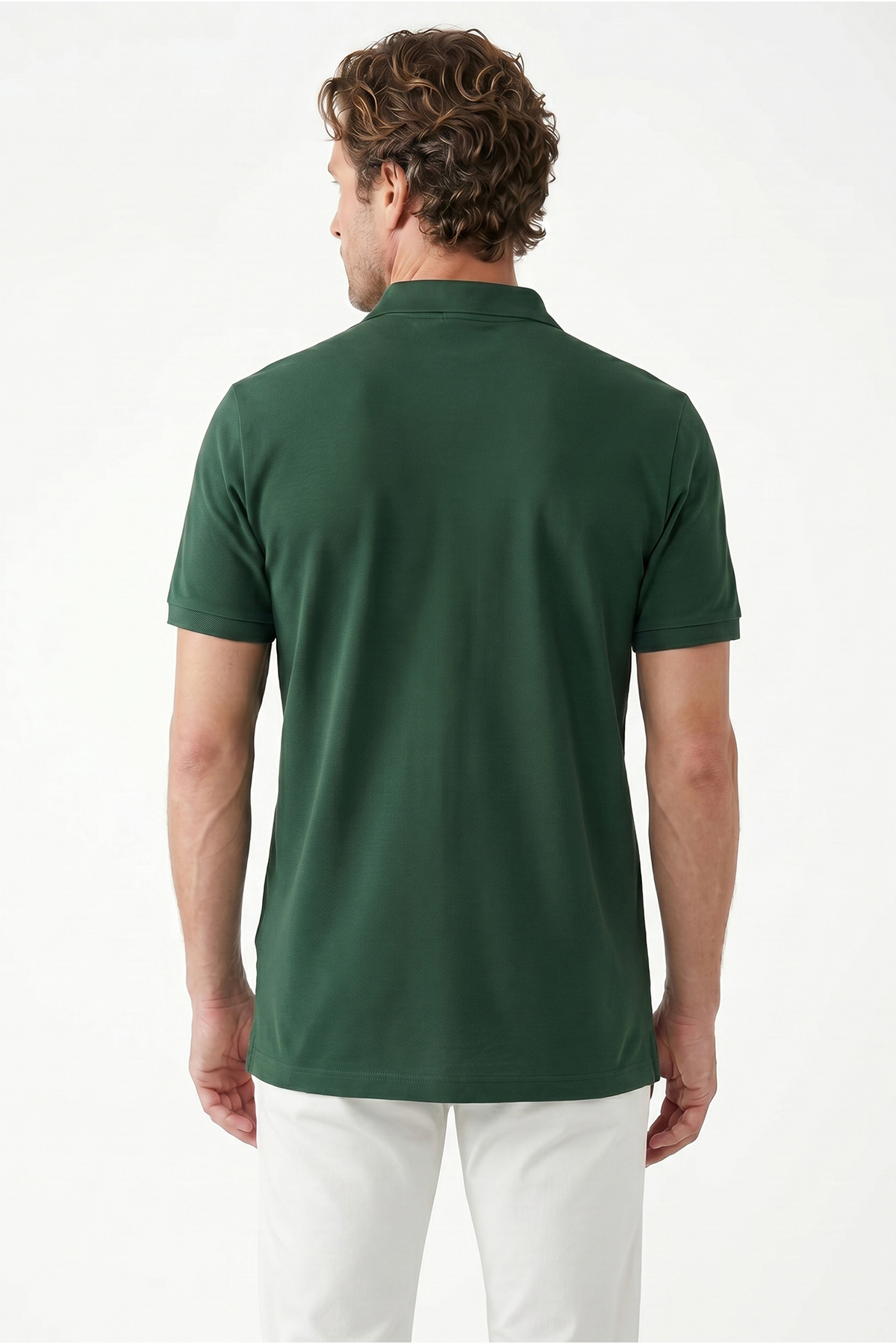 Kiğılı Polo Yaka Regular Fit Cepli Nakışlı %100 Pamuk Tişört görsel 5