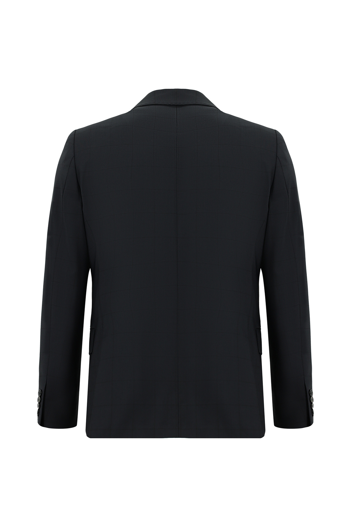 6 Drop Regular Fit Standart Kesim Yünlü Kareli Kruvaze Takım Elbise — مشکی ASSZ1Z90EK014 — تصویر 3 از 4