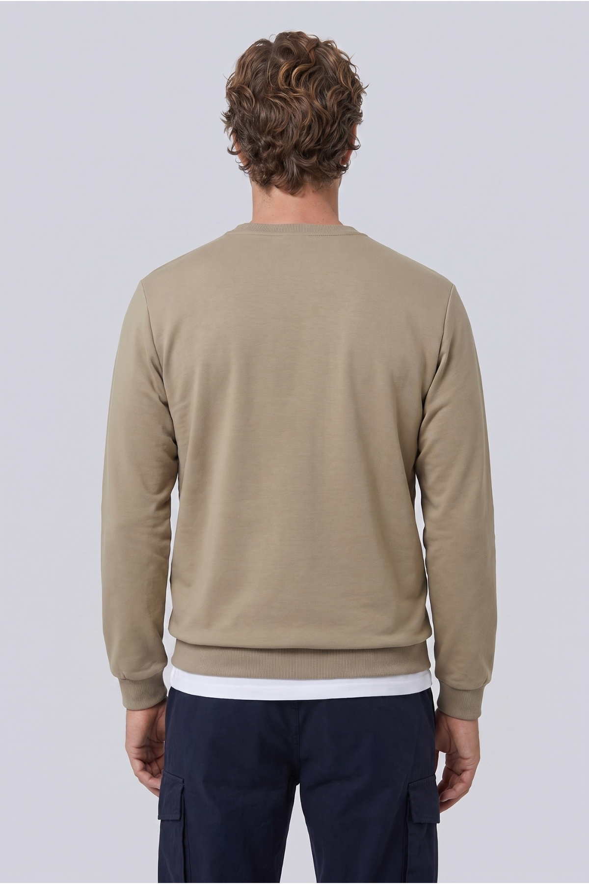 Kiğılı Bisiklet Yaka Regular Fit Baskılı Pamuklu Sweatshirt görsel 5