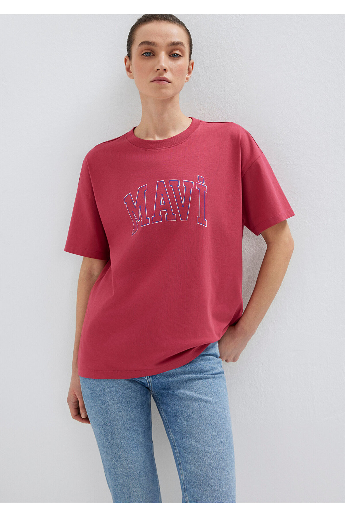 Mavi Logo Printed Pink T-Shirt Regular Fit / Normal Cut 1611193-70931