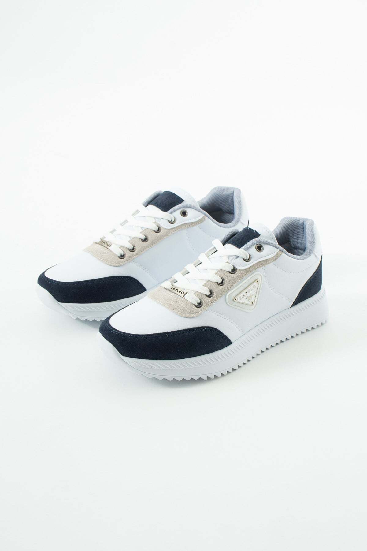 L.A Polo Beyaz Lacivert Erkek Sneaker görsel 6