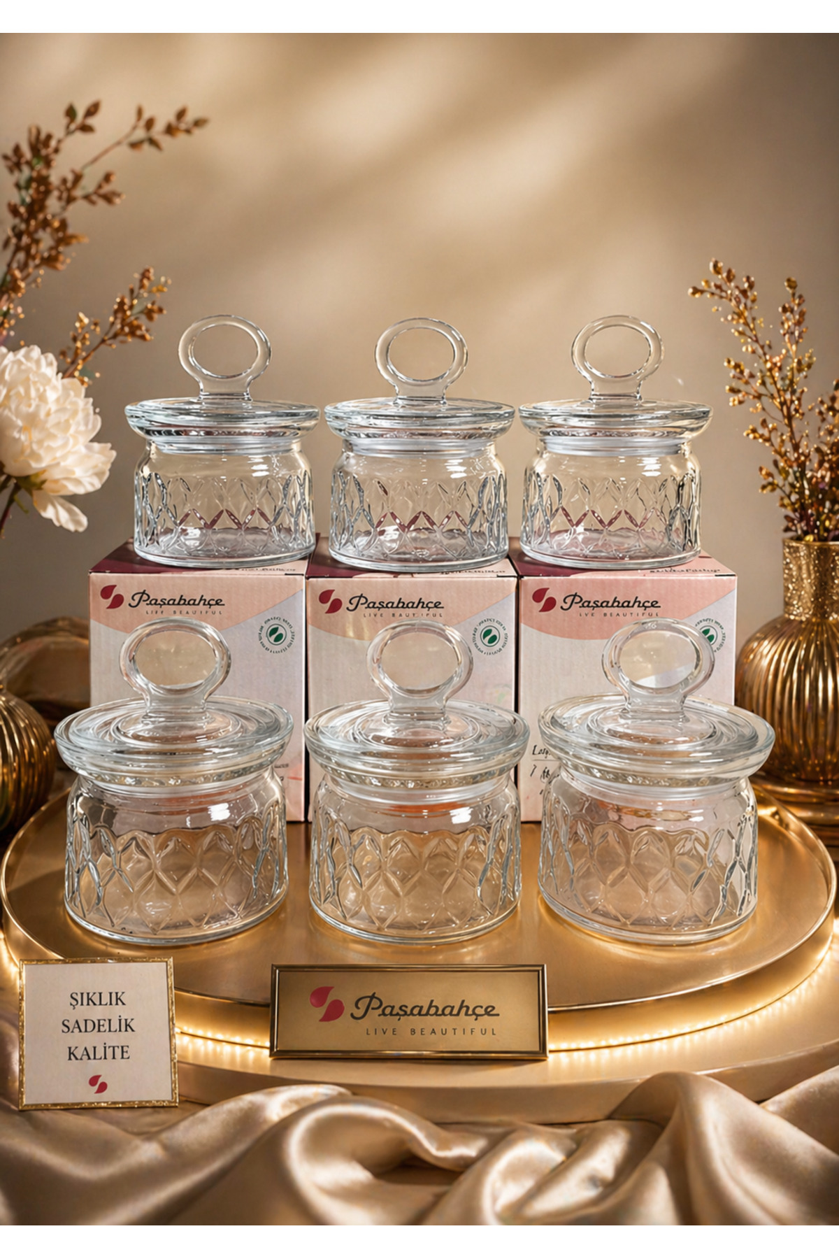 6-Piece Glass Jar - Glass Storage Container 6 Pieces 400cc
