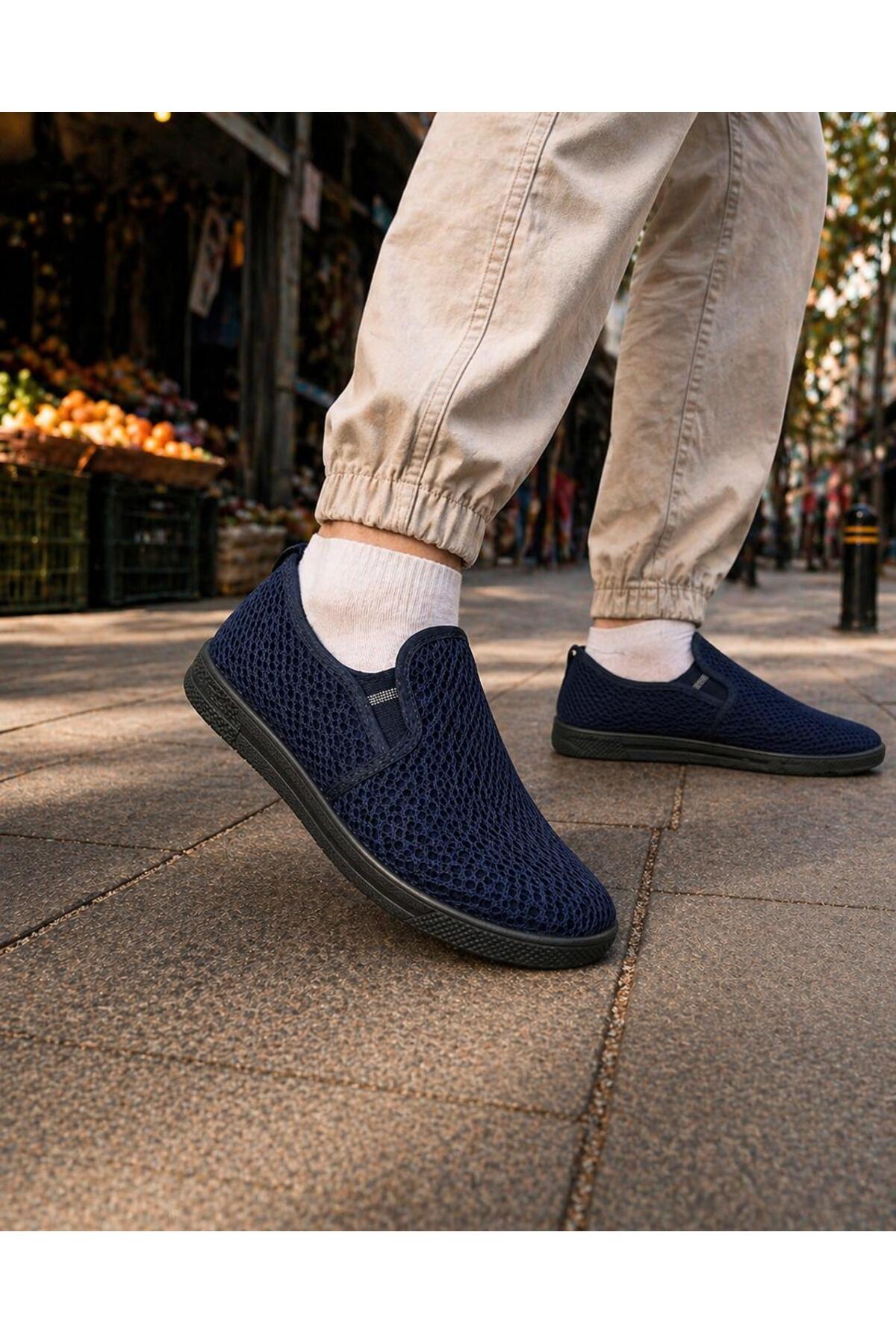crybrands CRYB Günlük Rahat Hafif Fileli Unisex Spor Ayakkabı – Kaymaz Taban Slip-On