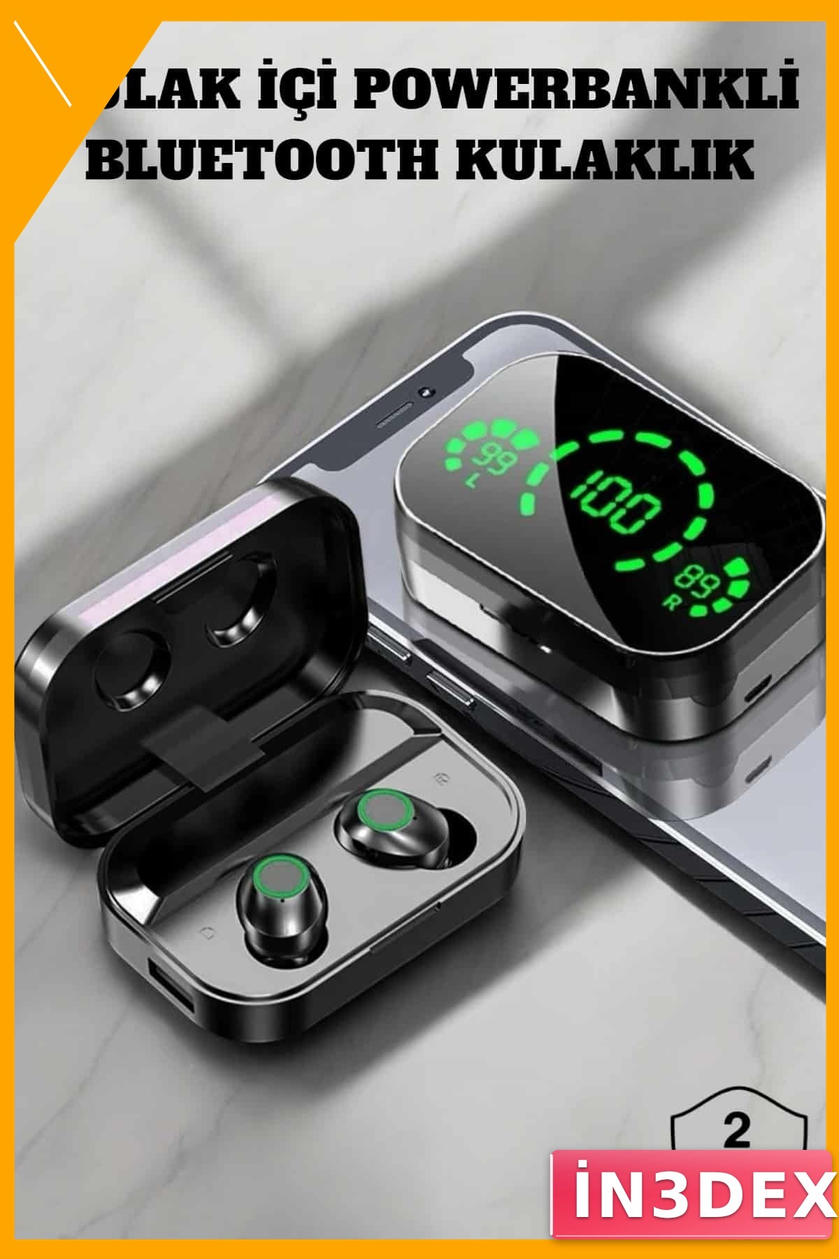 Kulak İçi Bluetooth Kulaklık Mikrofonlu ANC Dokunmatik Siyah