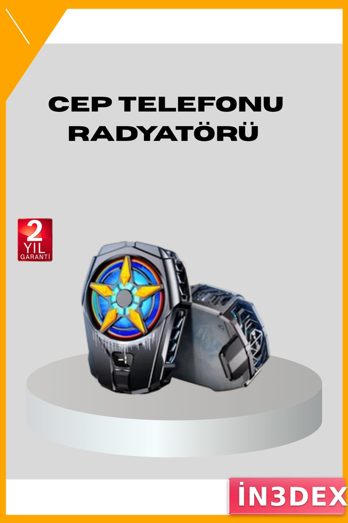 Type-C Bağlantılı Telefon Soğutucu Radyatör 2 Kademeli Dijital Ekran