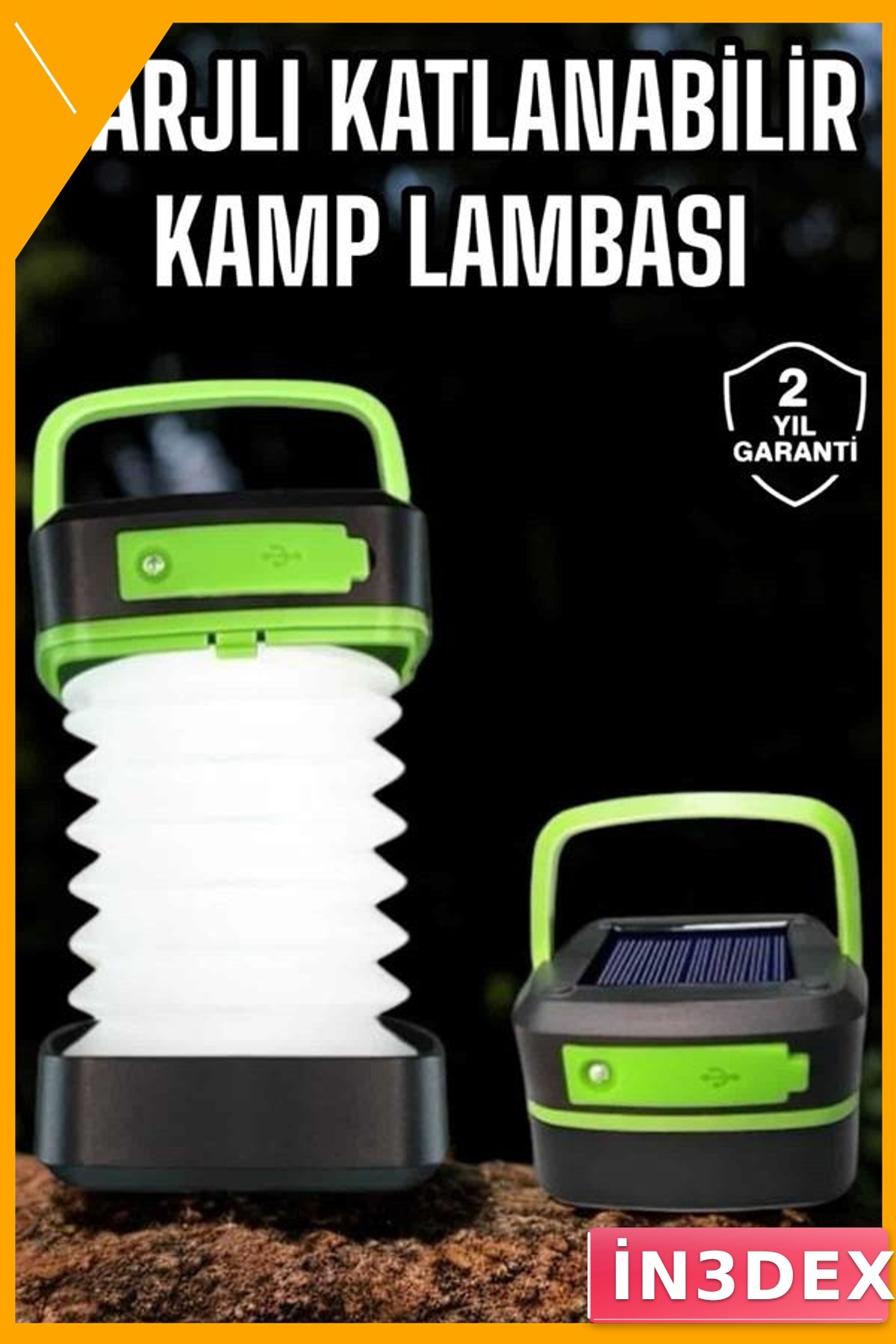 Taşınabilir Katlanabilir LED Kamp Lambası 1200mAh Şarjlı Akordeon El Feneri