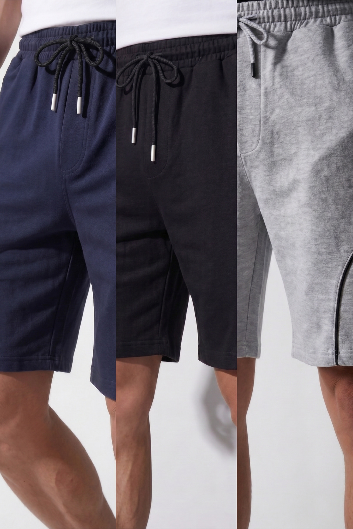 Men's 3-Pack Advantageous Shorts with Front Fastening Zipper Back Pocket