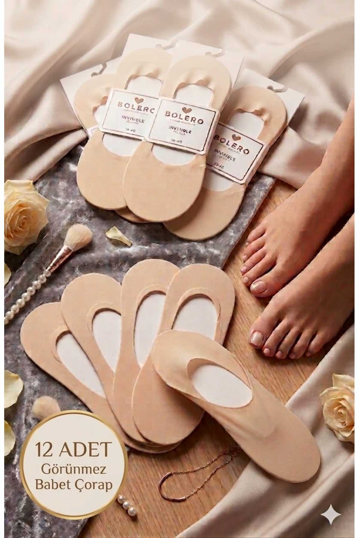 12-pack laser cut invisible flat socks set. - 36-40