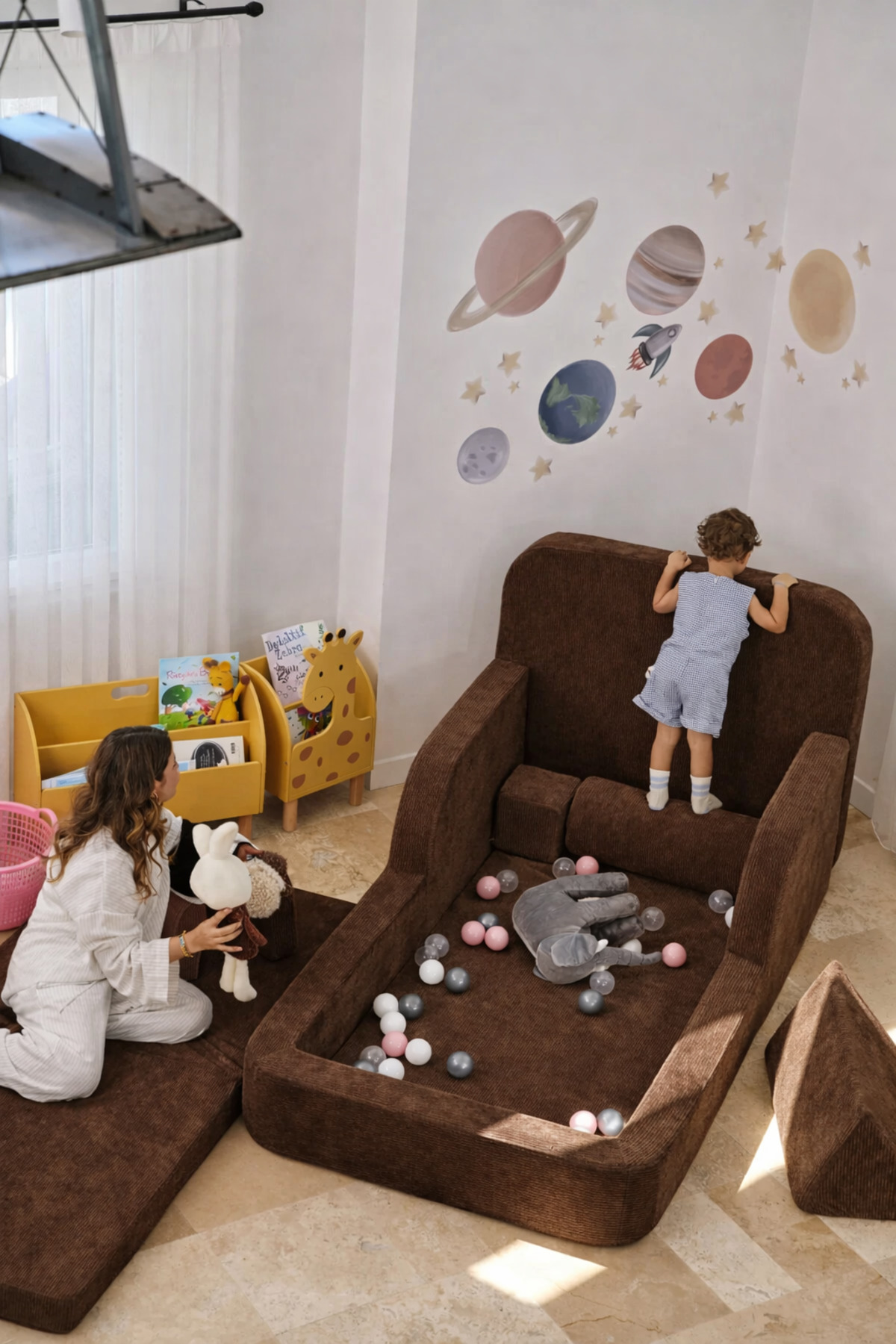 Funbed Bed Base Headboard | Fully Sponge | Single & Double Activity Bed Washable