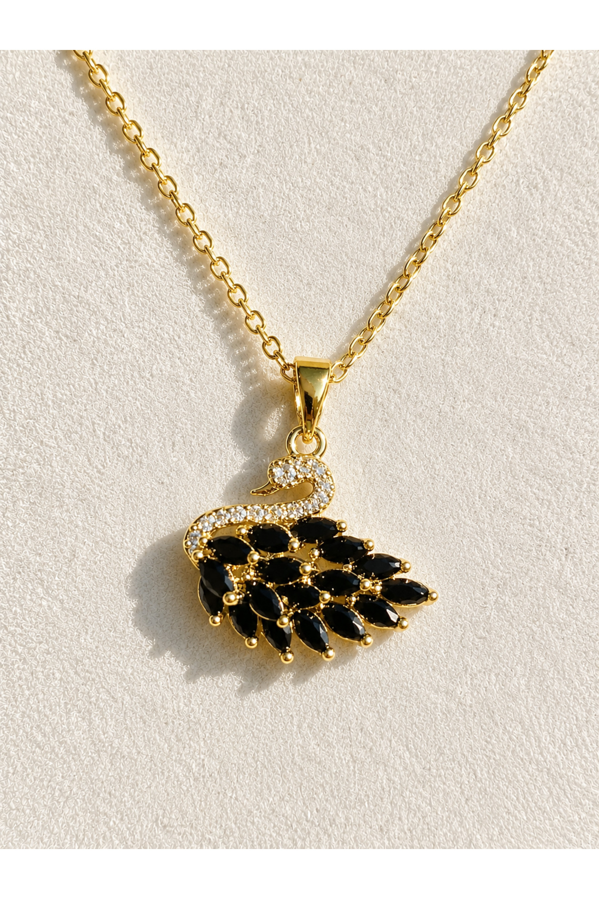 Swan Model Women's Steel Necklace - Non-darkening