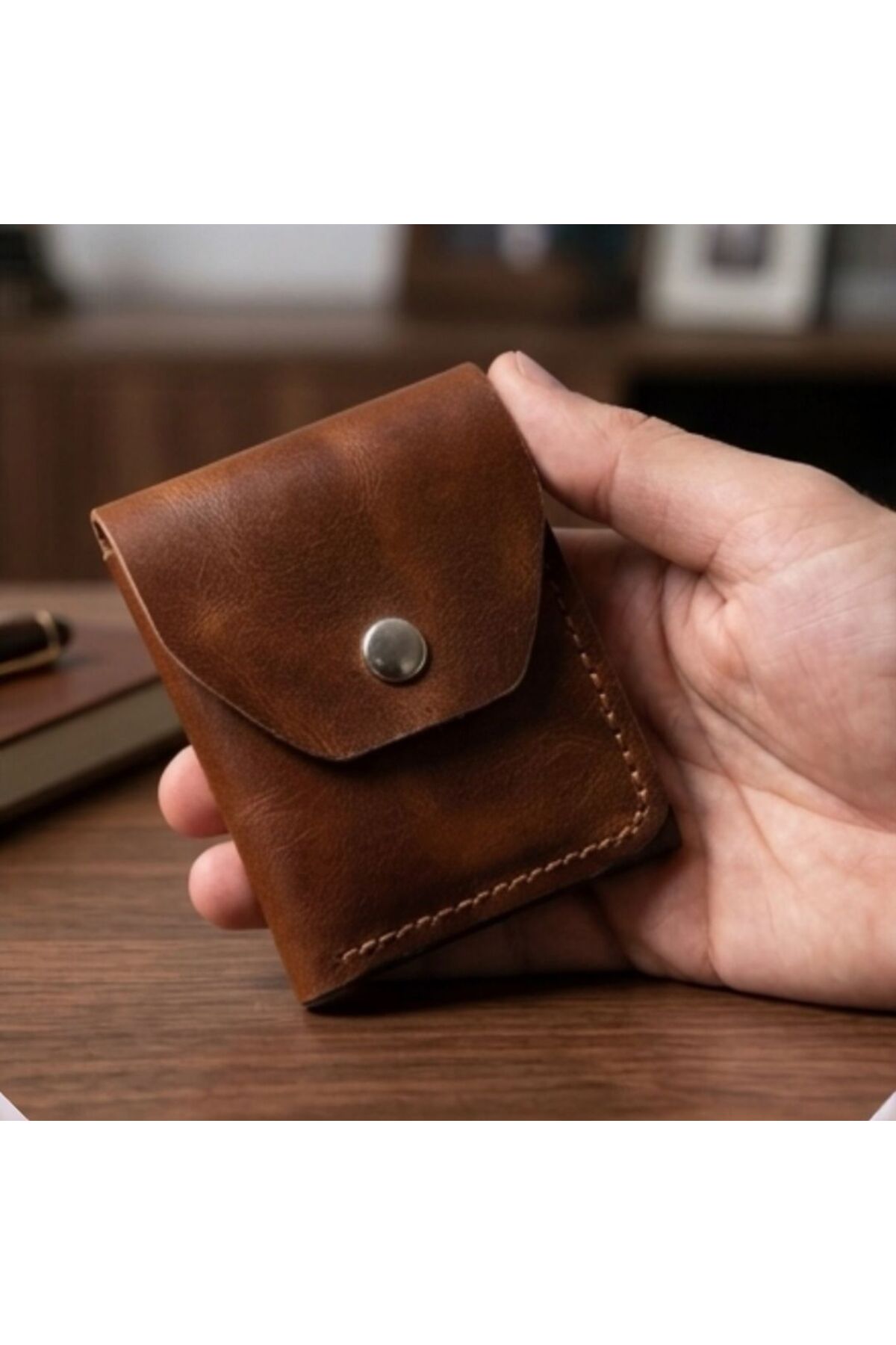 ParlaLeather Dolce Genuine Leather Wallet Men's Tan