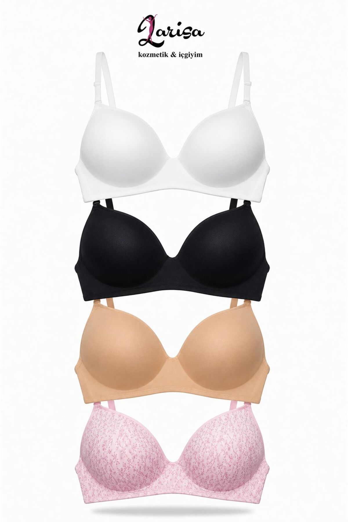 Women's unbalanced (PADDED) bra 4-pack
