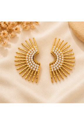 Aura Jewels Gold Kaplama Güneş Küpe
