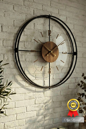 AGA KONSEPT Ceviz Deluxe (Büyük Boy 51 x 51 cm) Iskandinav Modern Dekoratif M...