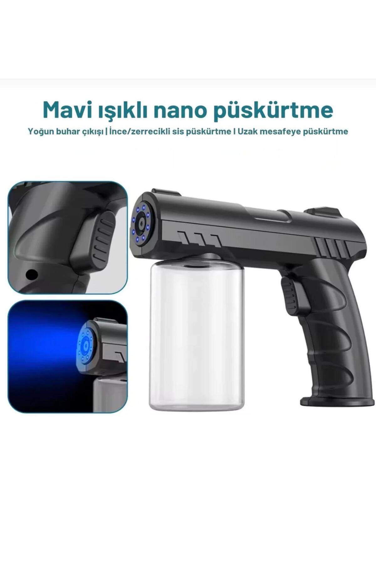 280 ml Nano Mavi Işıklı Şarjlı Sprey Tabancası Kablosuz berber güzellik salonu otomatik su tabancası — 7419875 — تصویر 4 از 6