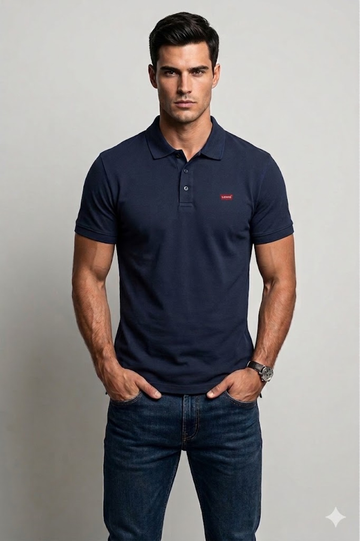Levi's Polo Collar Pure Cotton Fabric Regular Fit T-Shirt