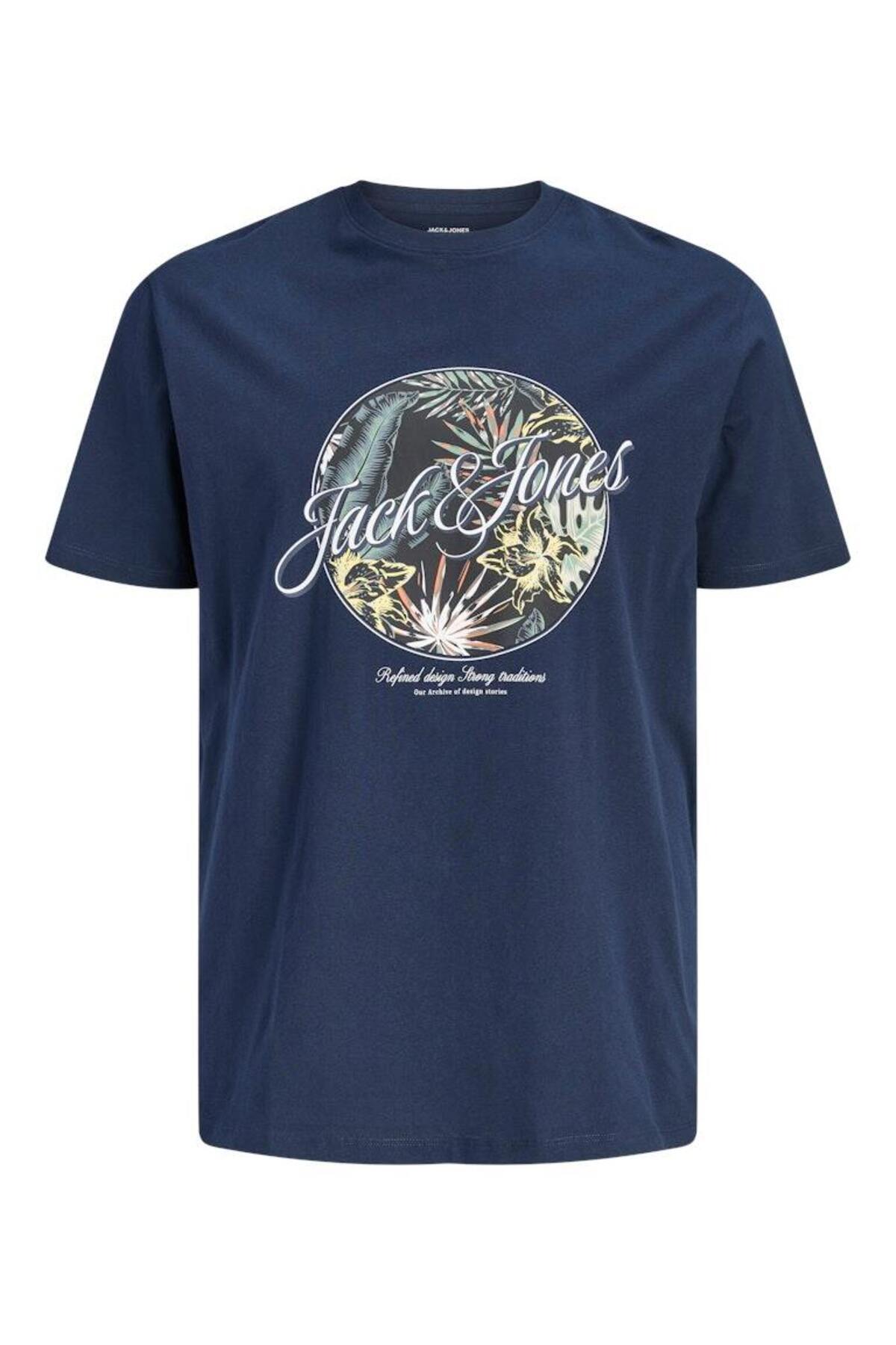 Jack & Jones JACK JONES Baskılı Büyük Beden Tişört 12295982 görsel 7