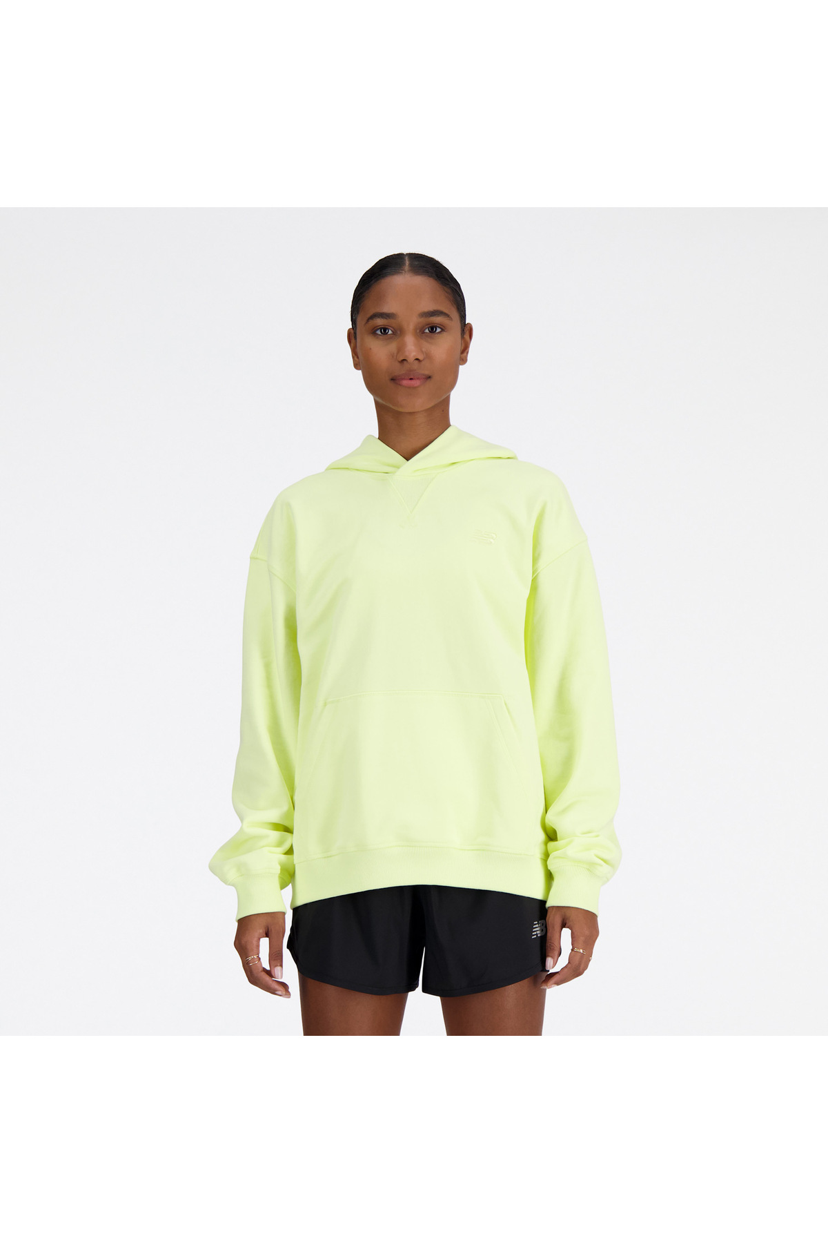 New Balance Athletics French Terry Kadın Sarı Hoodie