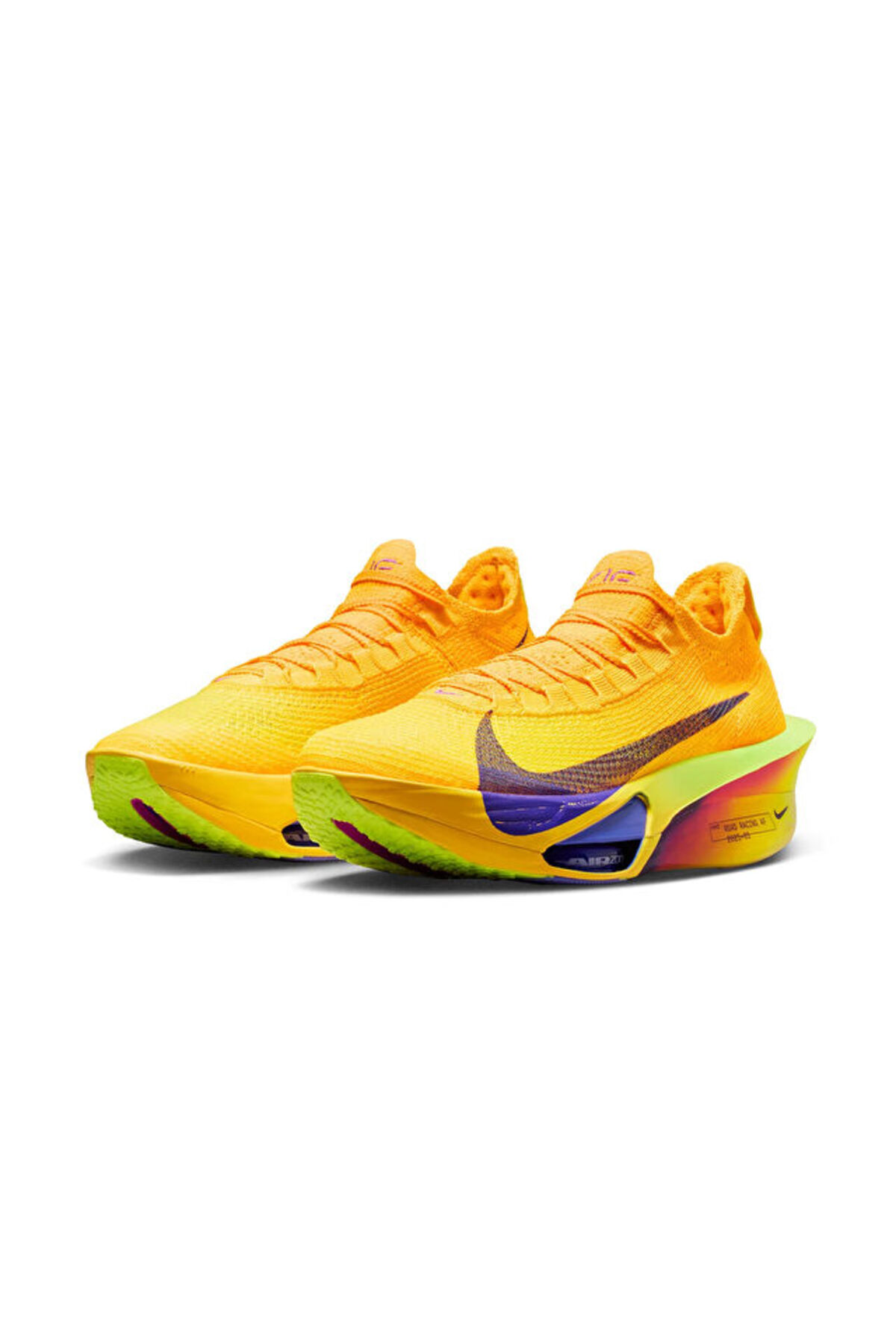 Air Zoom Alphafly Next% 3 Yarış ve Maraton Spor Ayakkabısı Lazer Turuncu / İndigo Mavisi / Sitrin Sarısı - Laser Orange / Indigo Burst / Citron Pulse — رنگارنگ LEORAAIR004 — تصویر 4 از 8