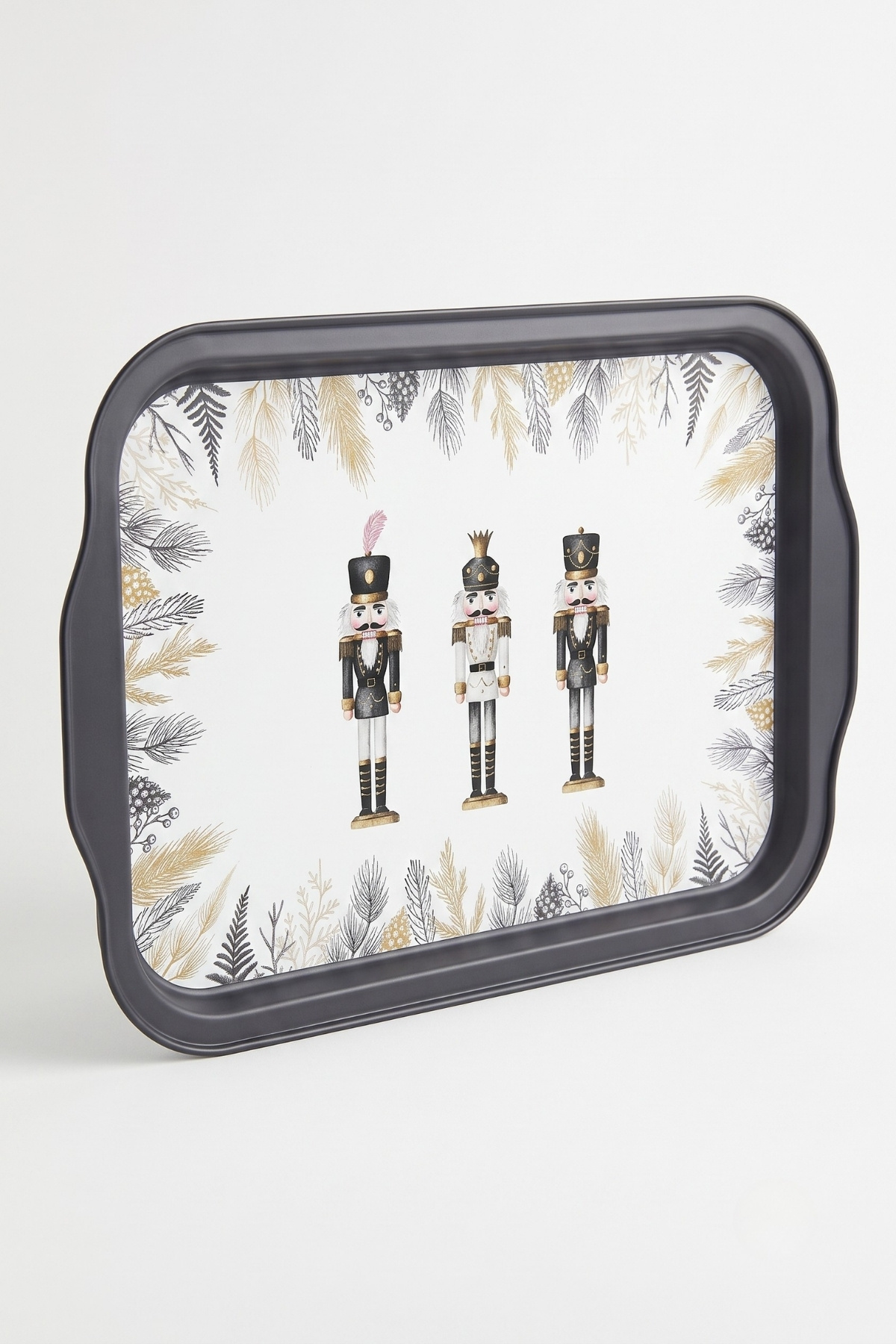 Golden March Serisi Kulplu Metal Sunum Tepsisi - 215x316 mm — Tepsiler — görsel 1 / 5 — Tinbox