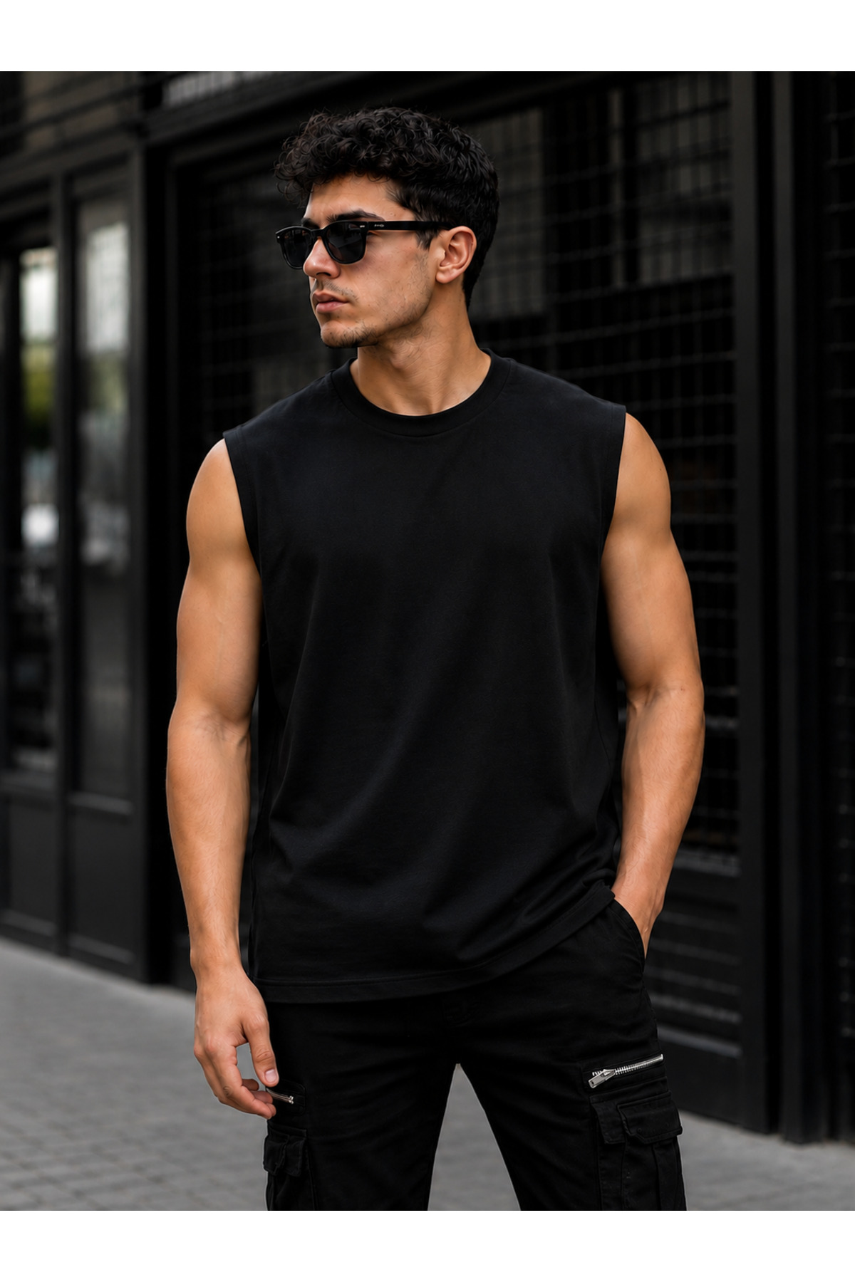 caddekombin Unisex Sıfır Kol Yuvarlak Bisiklet Yaka Tişört / Tshirt