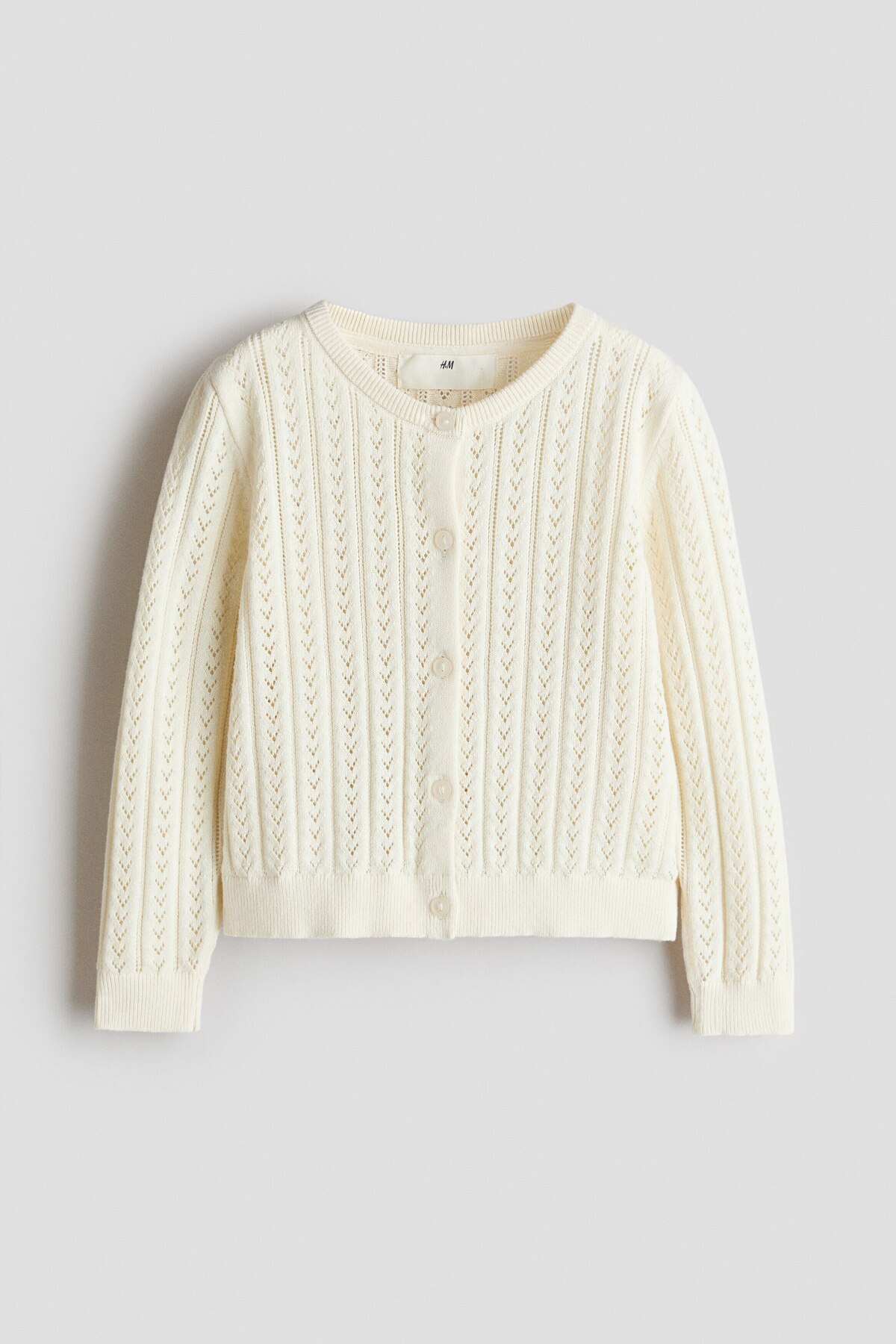 ژاکت بافتنی نخی طرح‌دار روباز اچ اند ام ژاکت کشی H&M