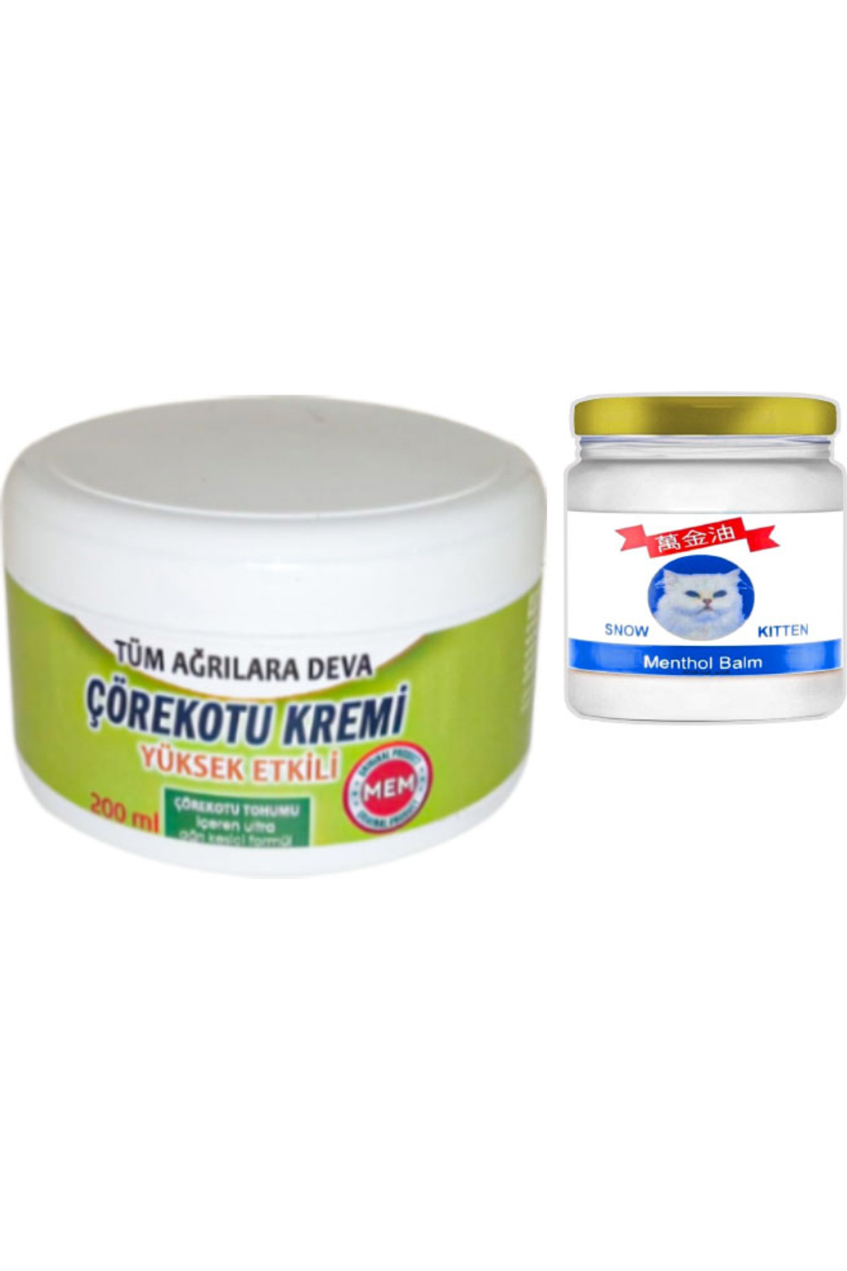 Bezos Çörek Otu Kremi Green Box 200 ml + Snow Kitten Krem 50 ml / Teskin Seti — GU-EYF-18157-NIDA01