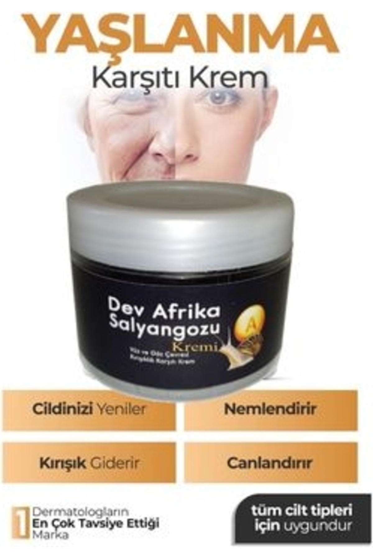 Bezos Das Dev Arfrika Salyangozu Kırşıklık Karşıtı Kremi 100 ml x 1 Adet — GU-EYF-18995-NIDA01