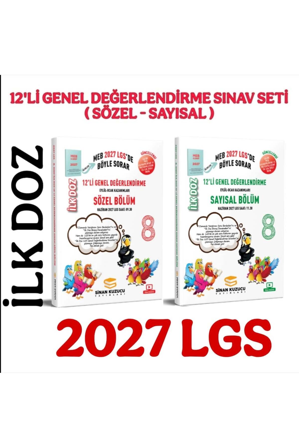 NHL1.2.3.4.5.8.17.18.24.26.27.30下12冊 SİNAN KUZUCU YAYINLARI SİNAN KUZUCU 027 LGS 8. Sınıf İlk Doz 12'li