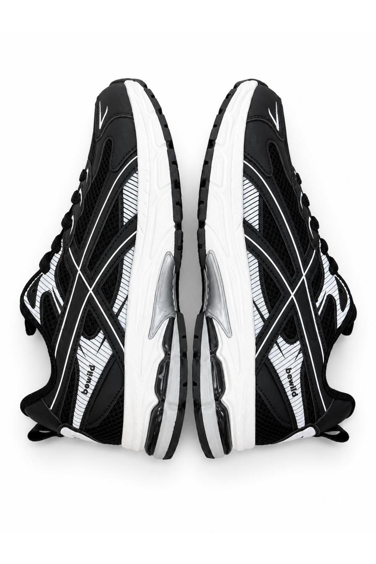 Bewild Erkek Siyah Sneaker Rahat Hafif Taban Koşu Fitness Ve Günlük Spor Ayakkabı — مشکی SPORAYAKKABI — تصویر 3 از 5