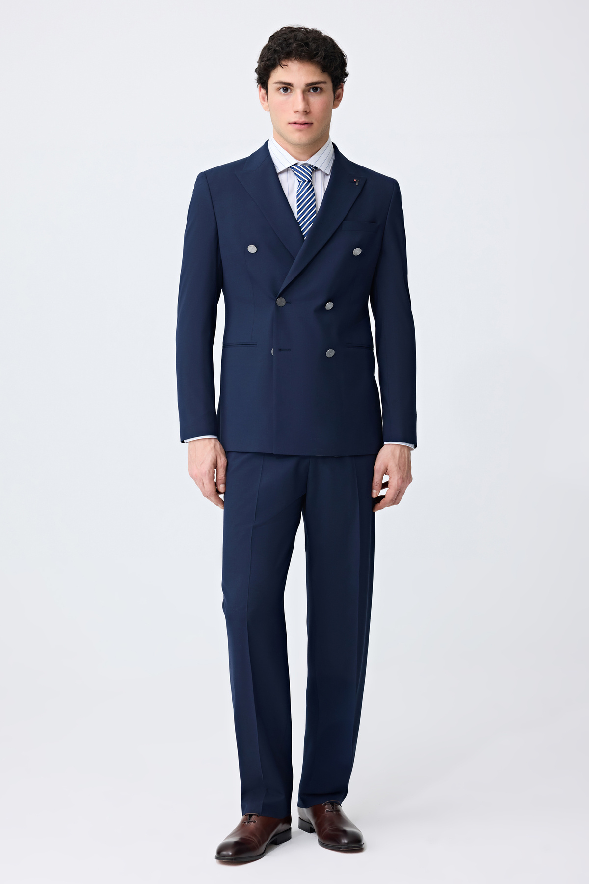 Tween Slim Fit Lacivert Kruvaze Takim Elbise — سرمه‌ای 6TF05KV11580M