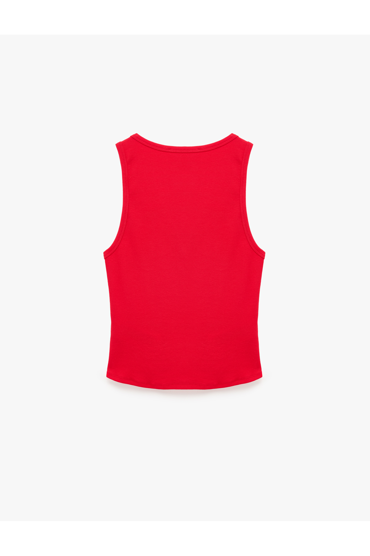 Koton Pamuklu Slim Fit V Yaka Basic Kolsuz Bluz görsel 2