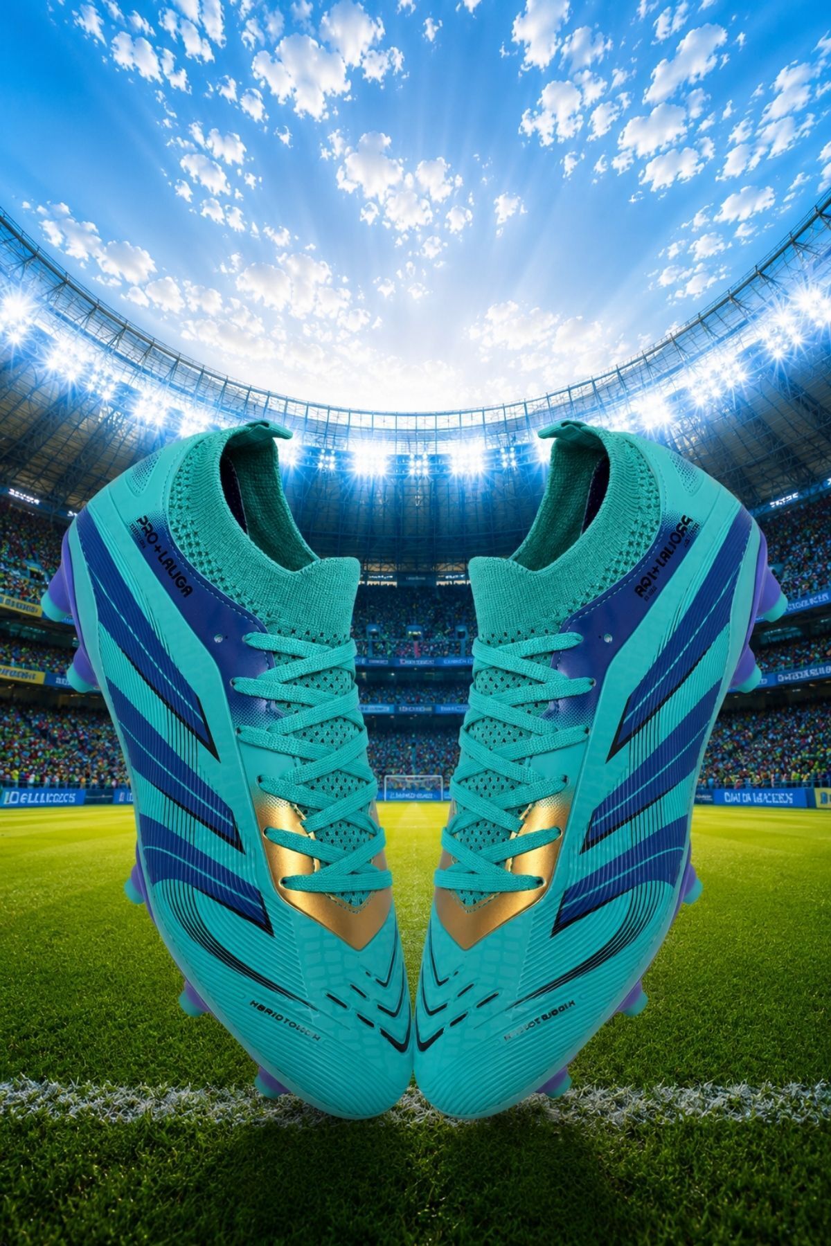 AİRBOOM Pro+Laliga Çoraplı Halı Saha Ve Çim Zemin Kramponu Unisex görsel 2