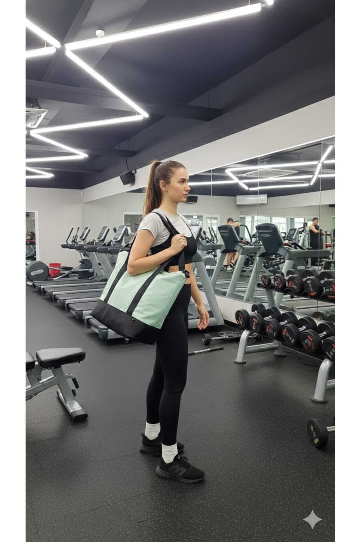 Nts Paraşüt Kumaş Ayakkabı Bölmeli Yazlık/Kışlık Unisex Spor Fitness Anne Bebek Seyahat Çantası görsel 3