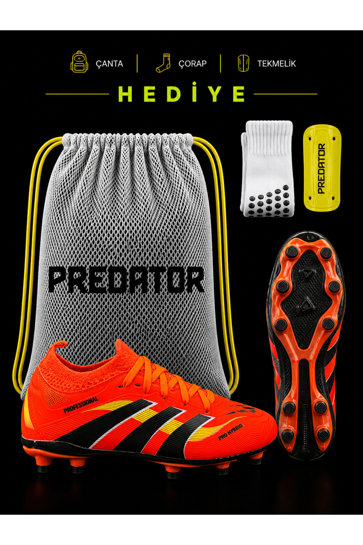 AİRBOOM Predator Profesyonel Halı Saha Futbol Kramponu