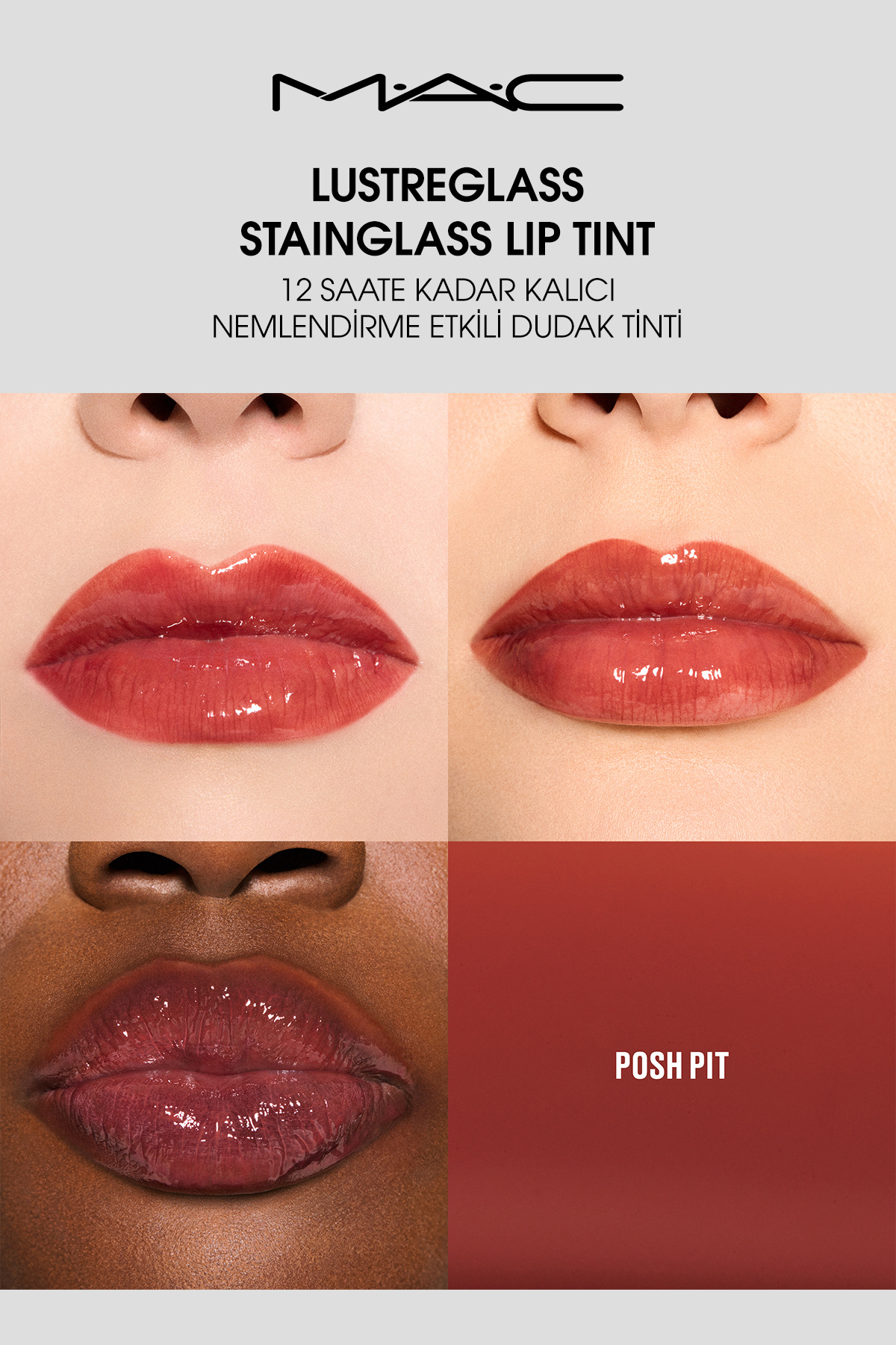 رنگ لب Lustreglass StainGlass - تا 12 ساعت رنگ لب مرطوب کننده و بادوام - Posh Pit — صورتی 147440 — تصویر 3 از 8