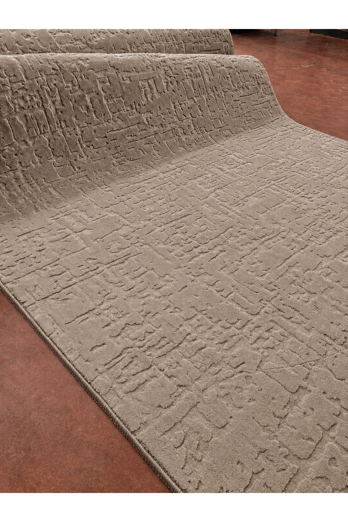 Relief Zeo Anti-Slip Floor Washable Living Room Corridor Kitchen Carpet Runner Rug Mink