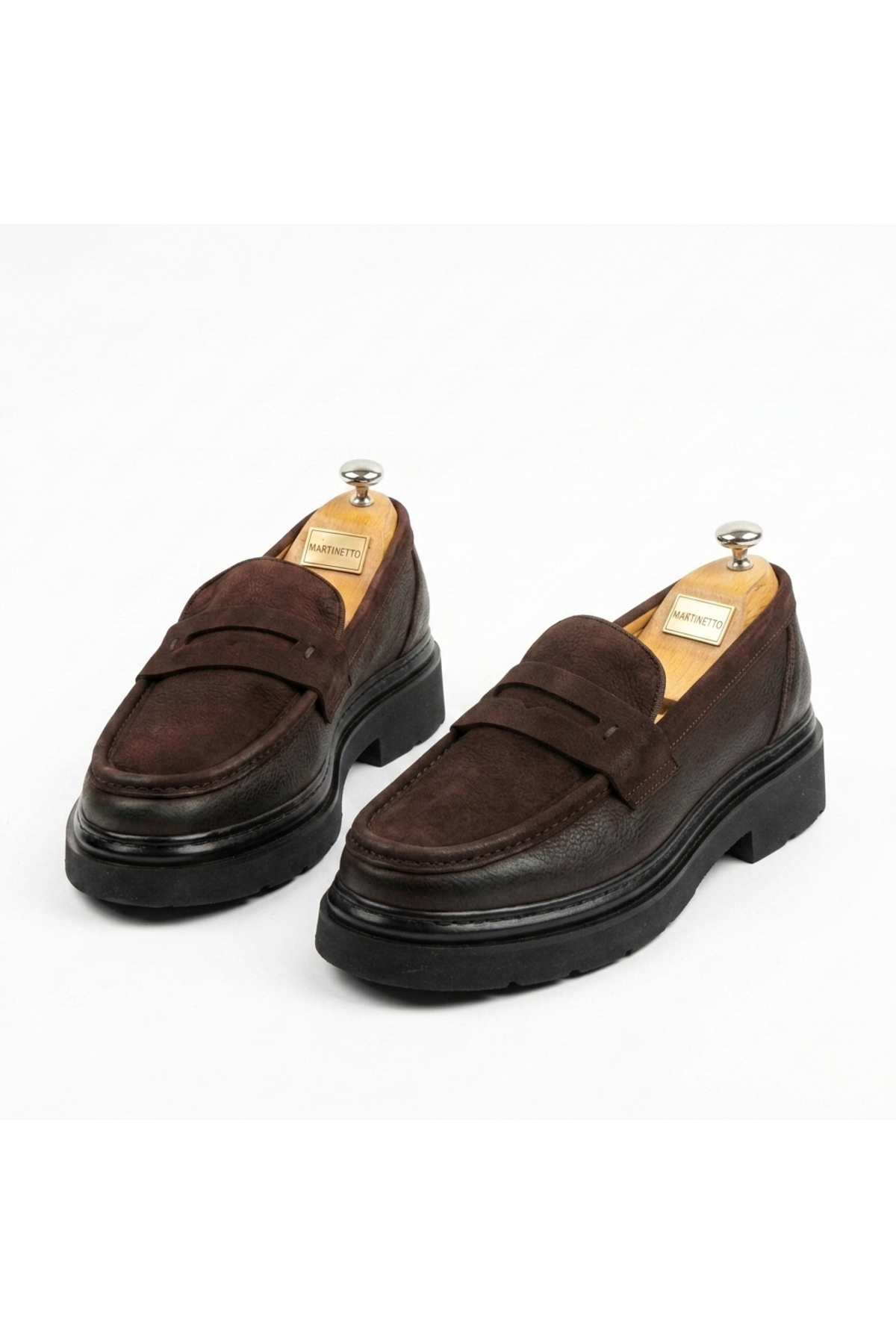 Martinetto HAKİKİ DERİ & NUBUK YENİ SEZON ERKEK LOAFER AYAKKABI - COMFORT POLİ TABAN MRTNBKKAHSYH