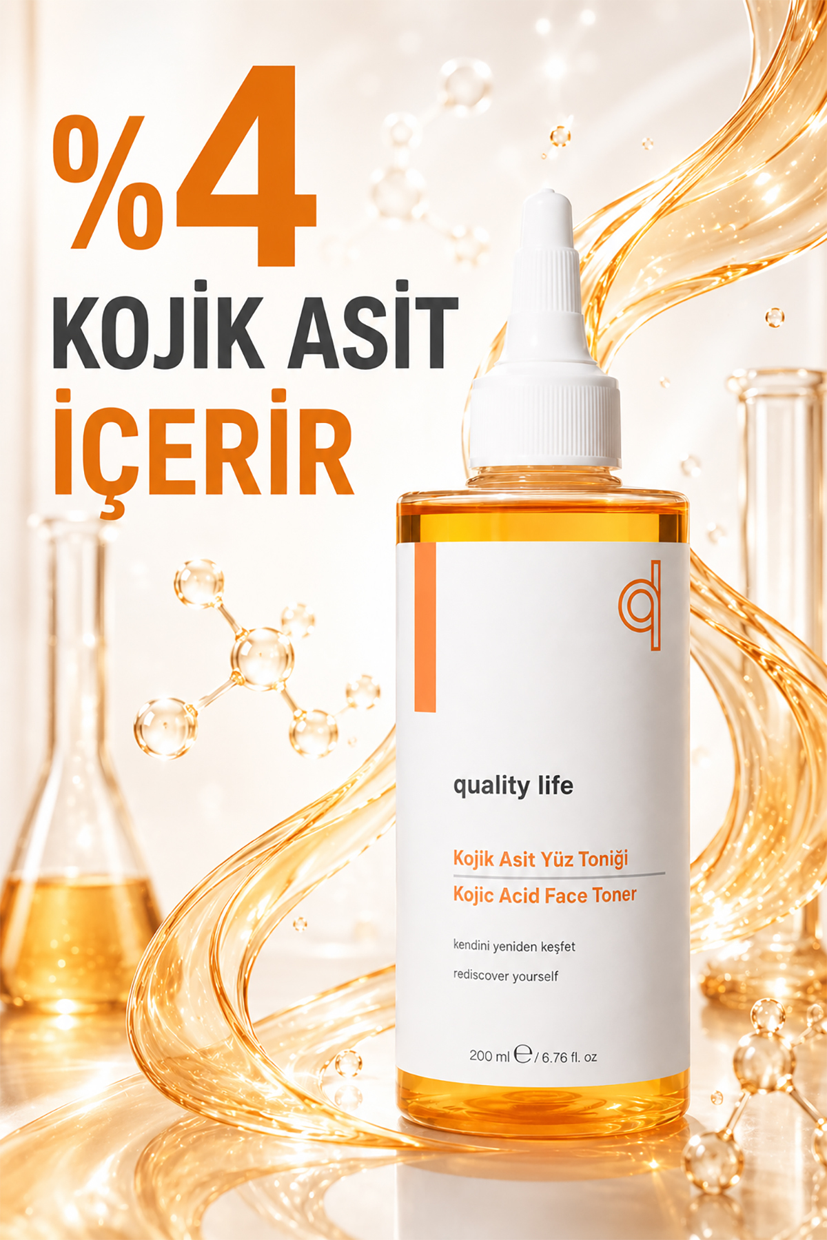 Kojik Asit Tonik 11 Aktifli Aydınlatıcı Leke ve Siyah Nokta Karşıtı Cilt Nemlendirici 200 ml — kojik-asit-tonik-sivilce-akne-karşıtı — تصویر 4 از 8