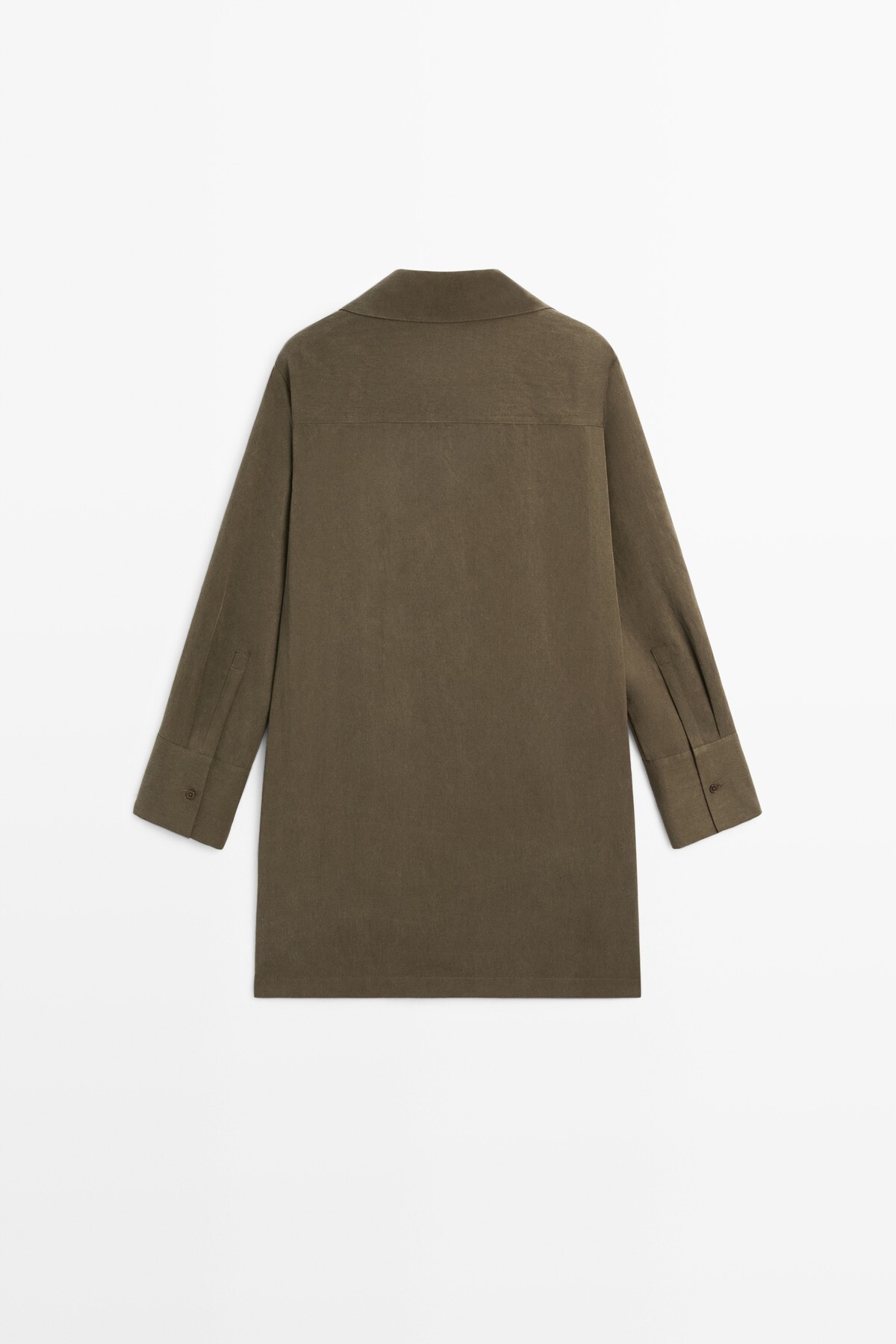 Massimo Dutti Cepli kısa gömlek elbise görsel 8