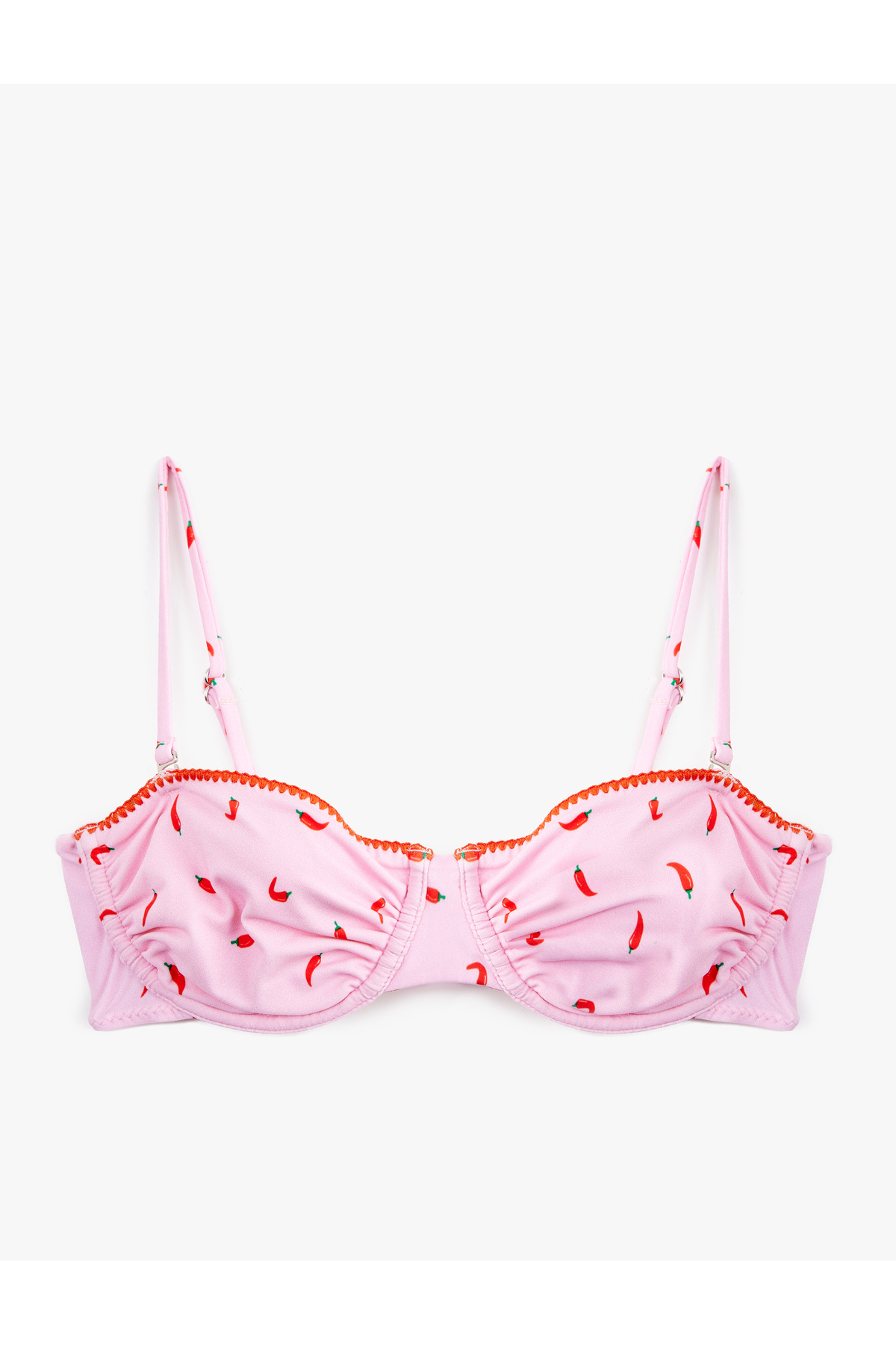 Koton Heklani bikini top sa detaljnim šarama paprike, sa uklonjivim naramenicama