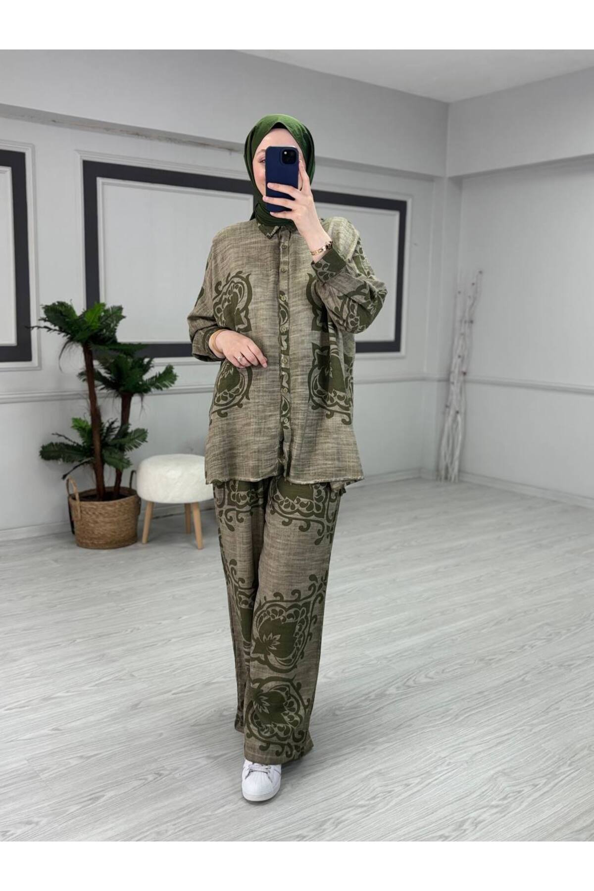 Butik Kardelen Botanica Linen Set