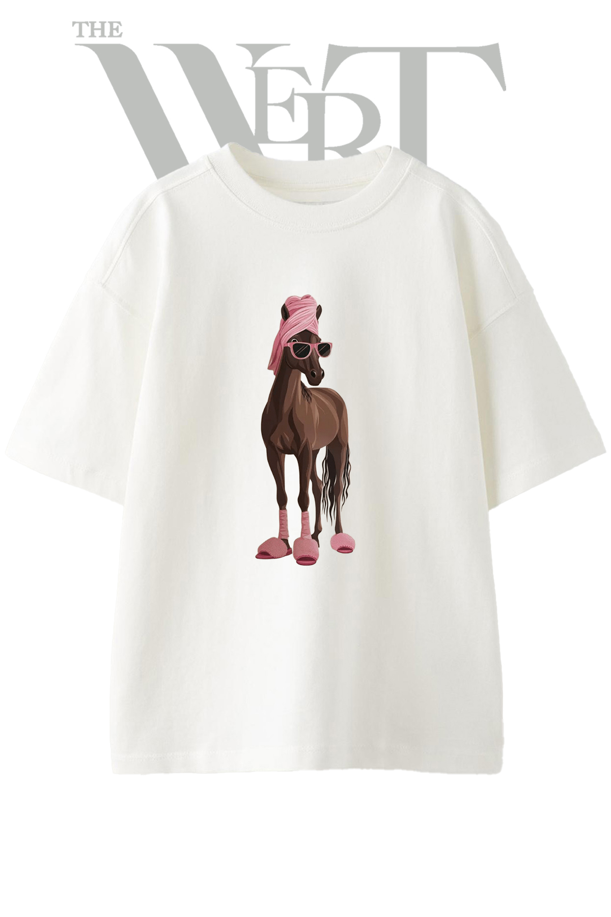 THEWERT Spa at Design Printed Unisex White Oversize T-Shirt