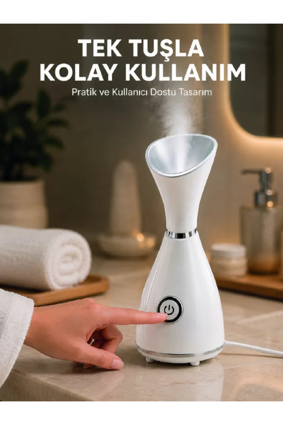 Yüz Buhar Cihazı 80 ML Su Hazneli Nano İyonik