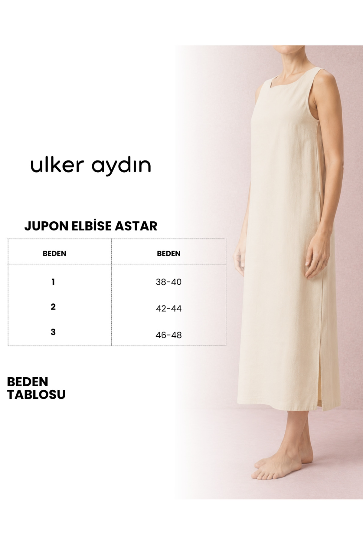 ULKER AYDIN %100 Pamuk Vual Tam Boy Elbise Astarı Nefes Alabilir Kumaş Uzun Jüpon İçlik Astar görsel 5