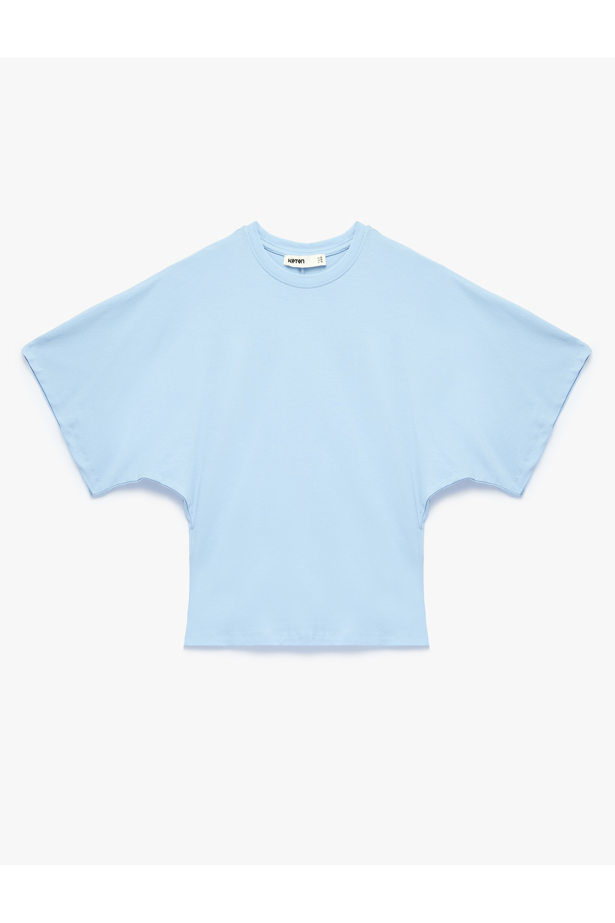 Koton Pamuklu Slim Fit Yarasa Kol Bisiklet Yaka Tişört