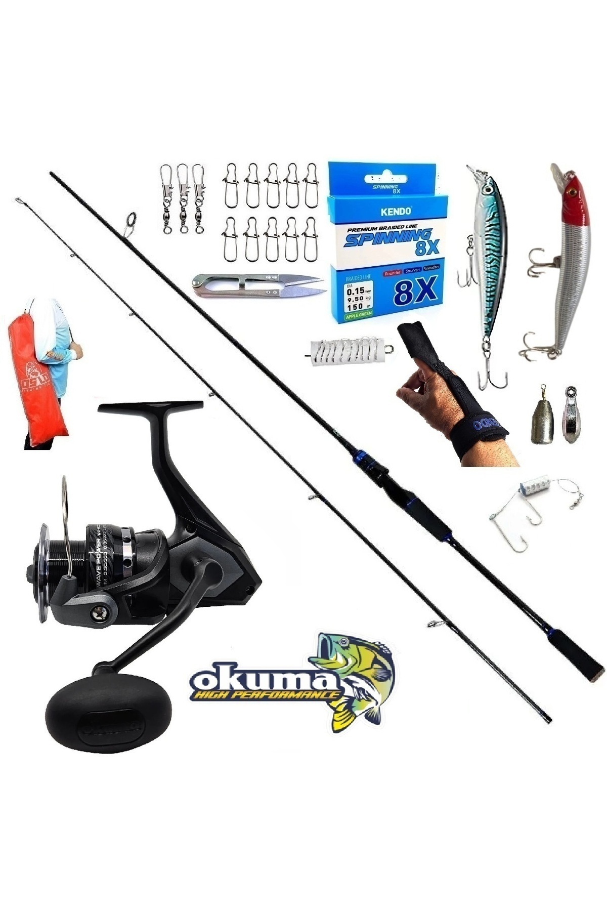 Okuma Wave Power 3000 240cm 7-40gr Karbon Legend Maket Balık Spin