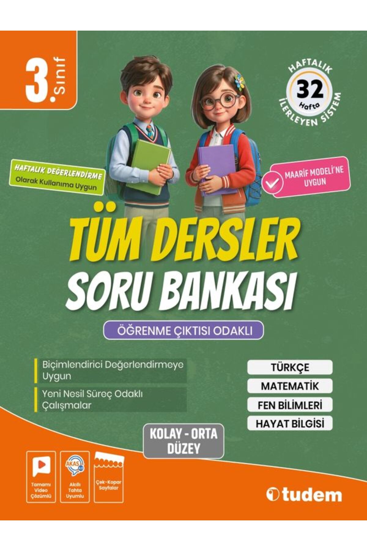 Tudem 3. Sınıf Tüm Dersler Soru Bankası Maarif Modeli YENİ 2026
