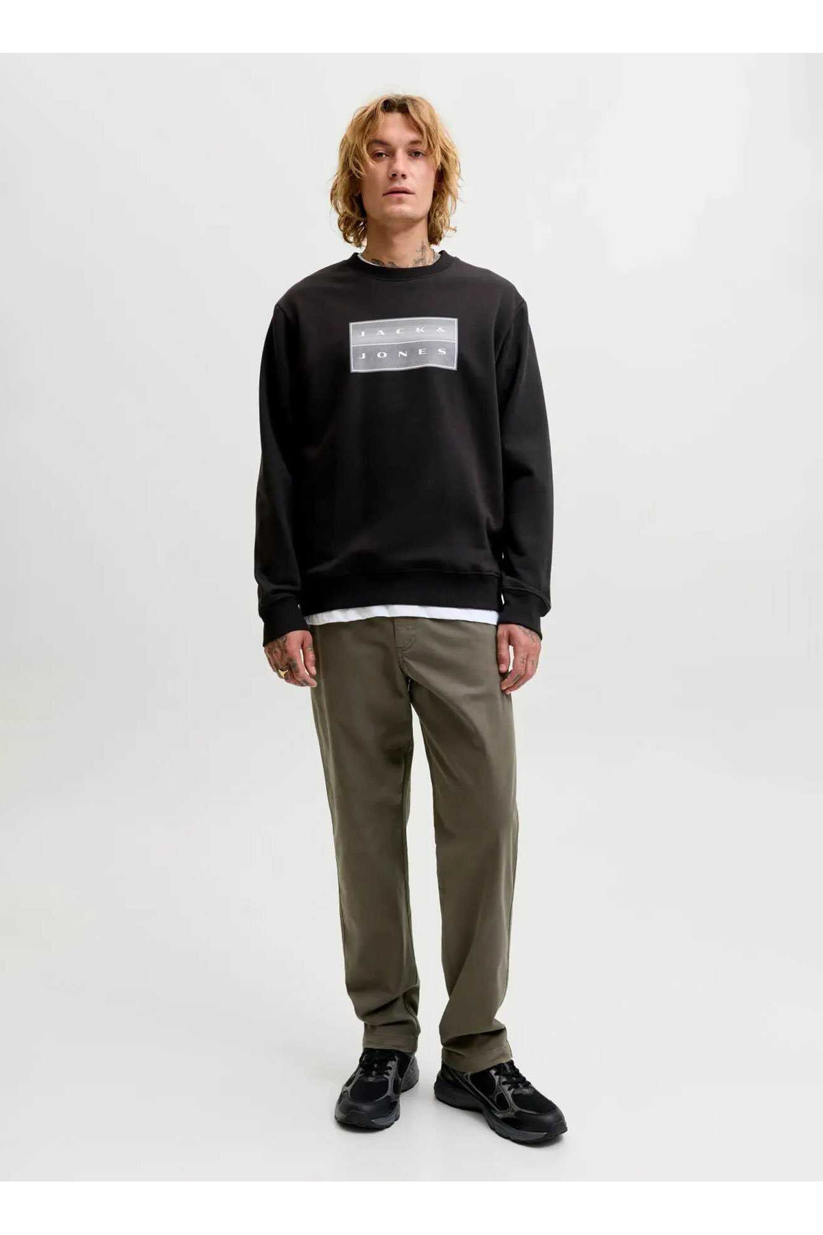 شلوار راحتی مردانه خاکی مدل چینو کد ۱۲۳۰۳۰۱۱ - JPSTKANE VANCE JOGGER جک اند جونز شلوار Jack & Jones