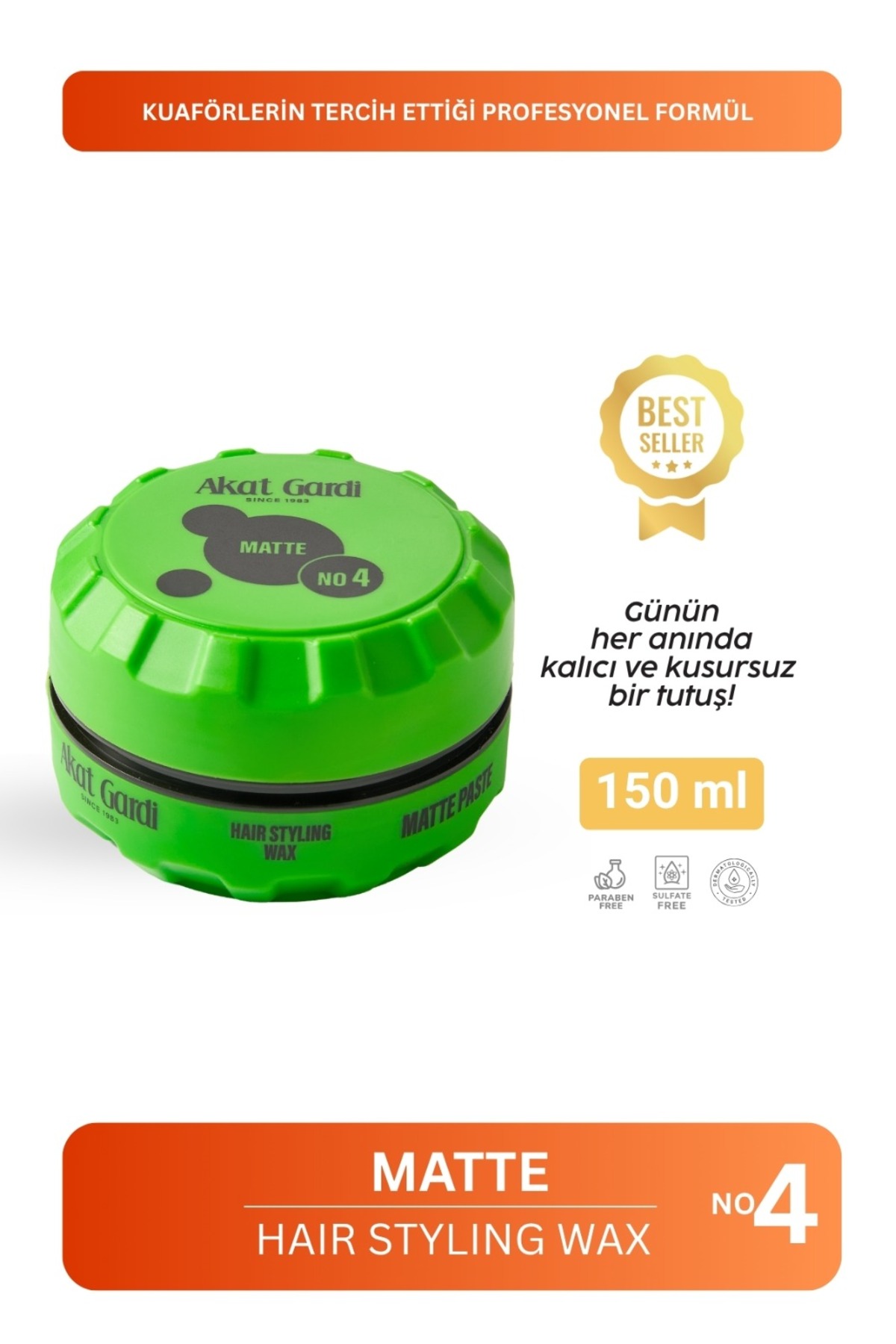 Akat Gardi Saç Şekillendirici Wax Matte 150Ml.No:4 - Fiyatı